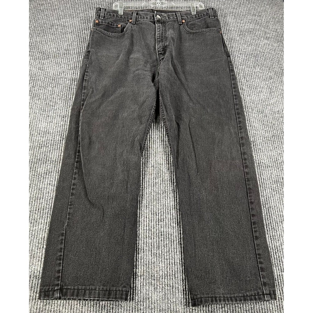 Vintage Levi's‎ 505 Jeans Mens 38x32 (36x28) Black Denim Regular Fit Casual